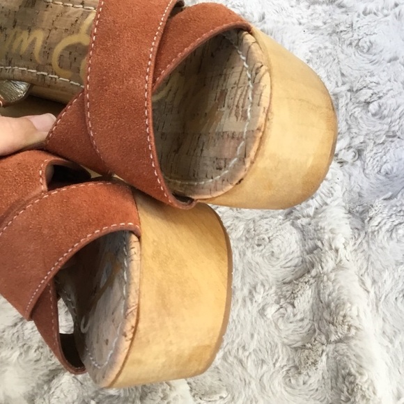 Sam Edelman ginger spice Mae wood platform sandals - Picture 5 of 5